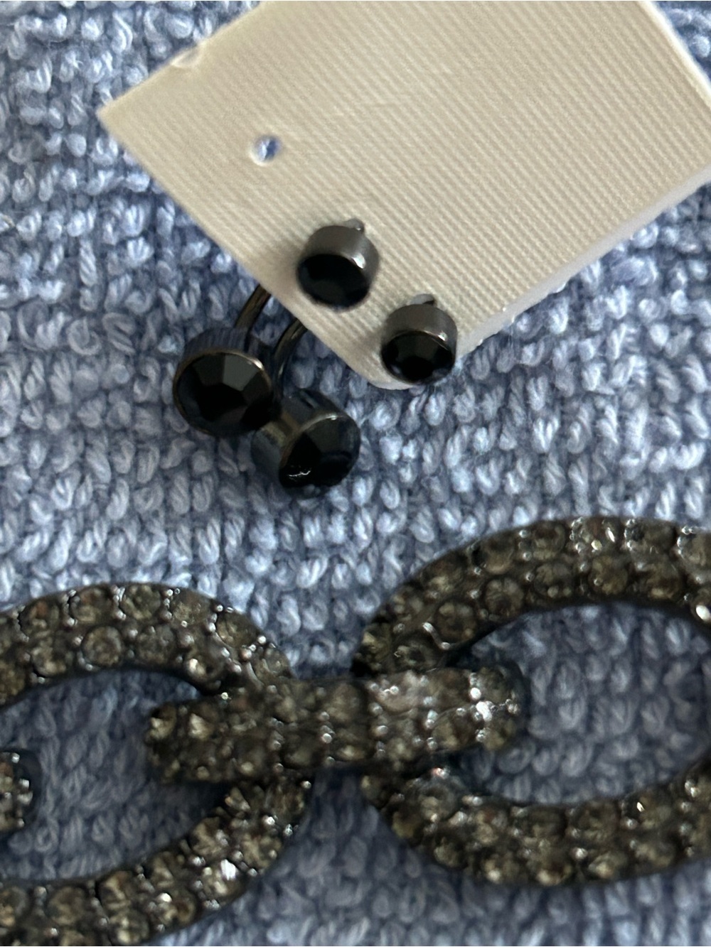 Black Metal Link, Leather & Earrings
